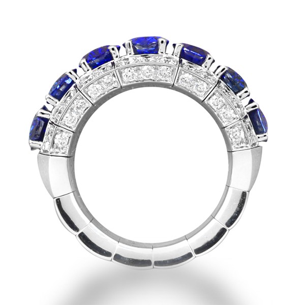Picchiotti  Xpandable™ Blue Sapphire & Diamond Ring